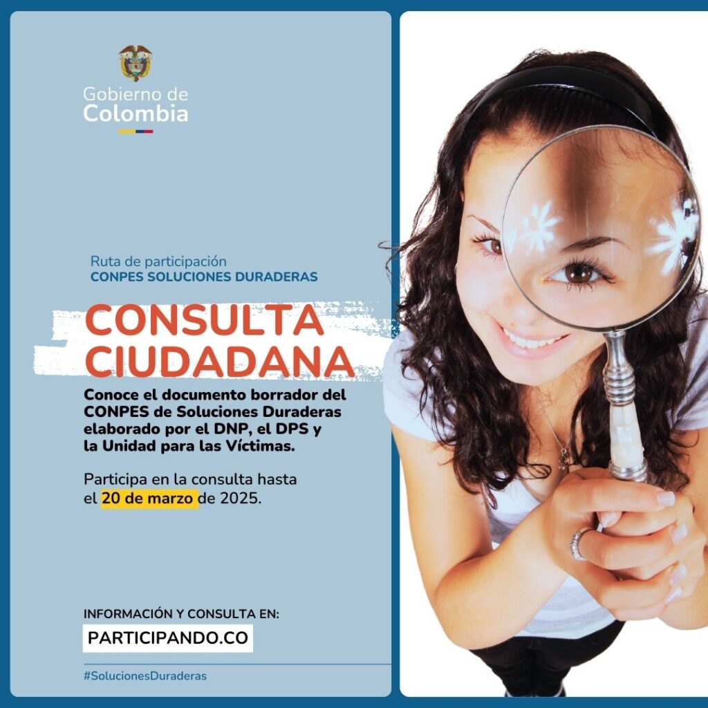 Consulta ciudadana CONPES Soluciones duraderas