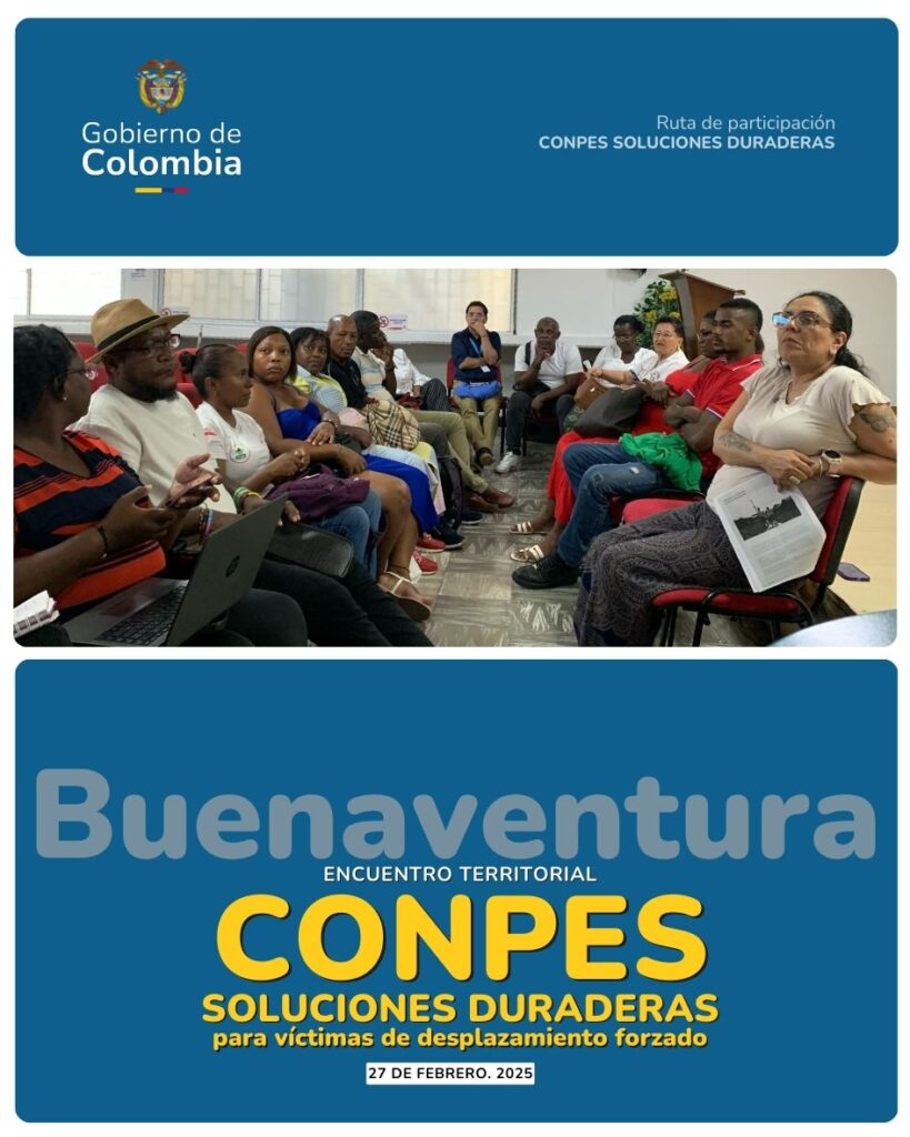 Foto de asistentes a Encuentro Conpes de Soluciones Duraderas en Buenaventura