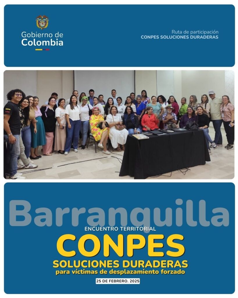Foto de asistentes a Encuentro Conpes de Soluciones Duraderas en Barranquilla