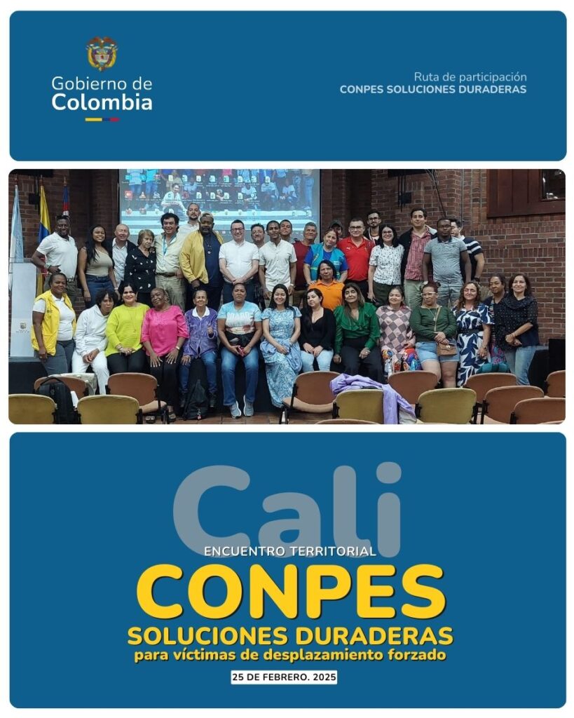 Foto de asistentes a Encuentro Conpes de Soluciones Duraderas en Cali