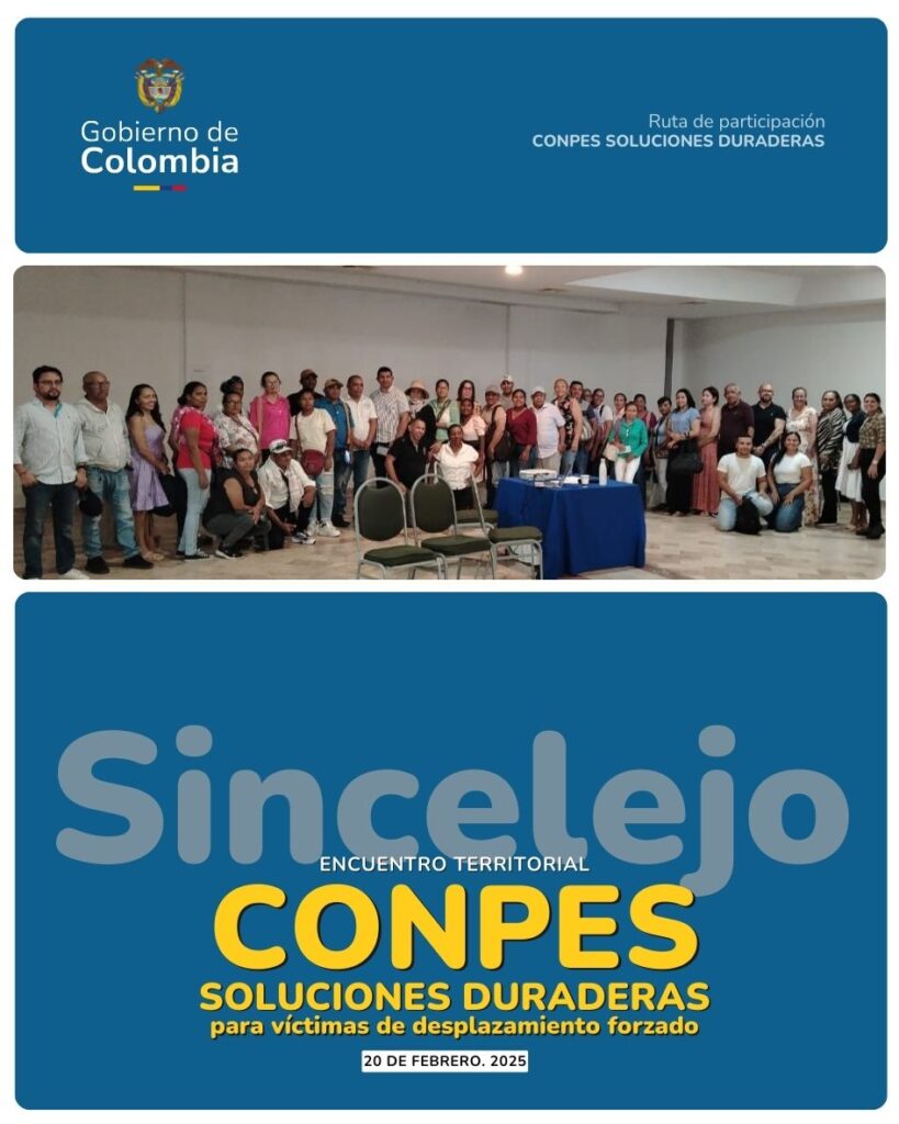 Foto de asistentes a Encuentro Conpes de Soluciones Duraderas en Sincelejo