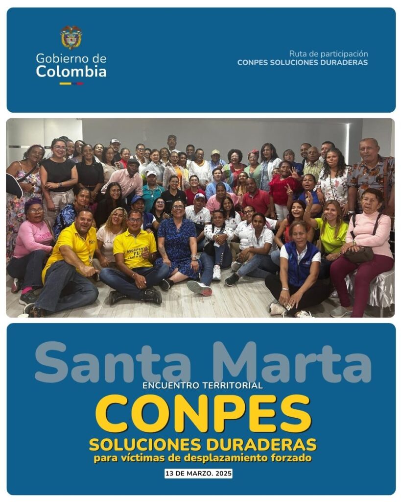 Foto de asistentes a Encuentro Conpes de Soluciones Duraderas en Santa Marta