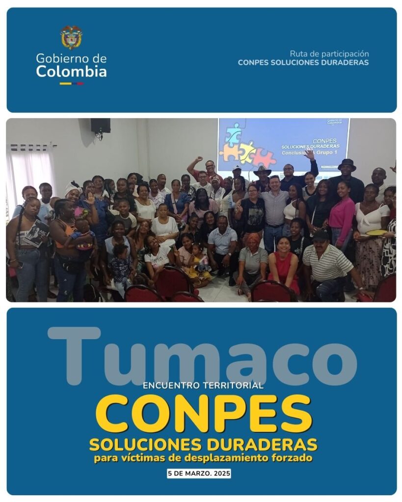 Foto de asistentes a Encuentro Conpes de Soluciones Duraderas en Tumaco