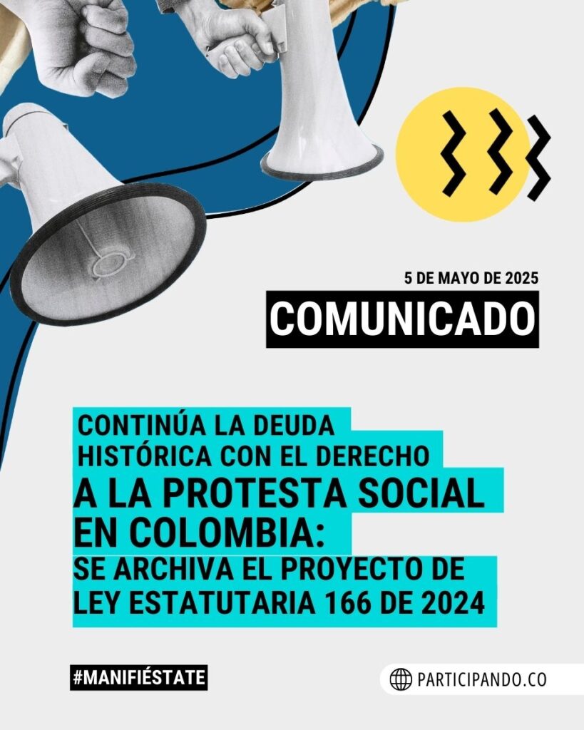 Comunicado sobre protesta social (Mayo 5 de 2025)